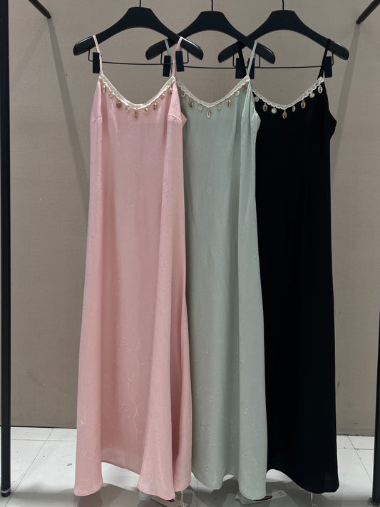 Elegant Patchwork Solid Long Dress