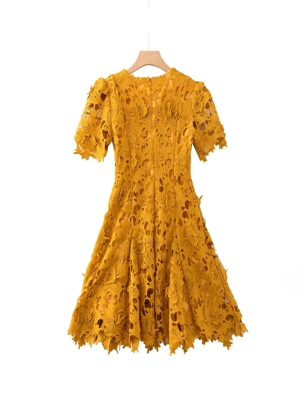 Lace Patchwork Diamonds Short Dress