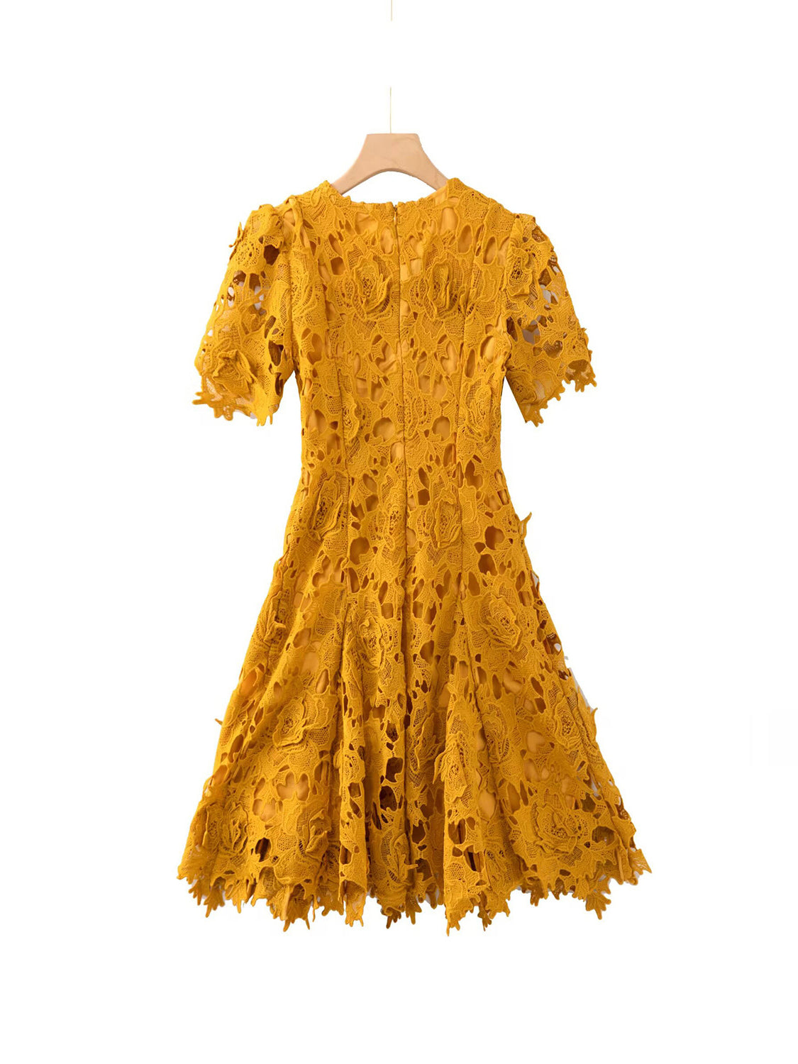 Lace Patchwork Diamonds Short Dress