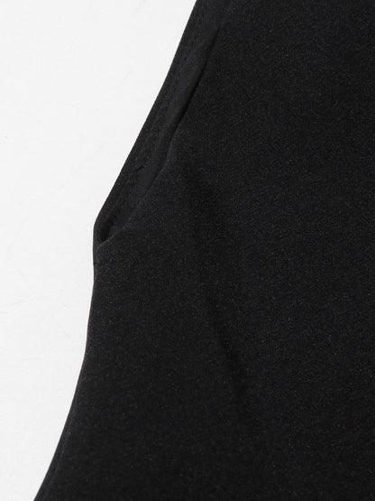 Glamorous One - Shoulder Pleated Black Maxi Dress - SISPELL