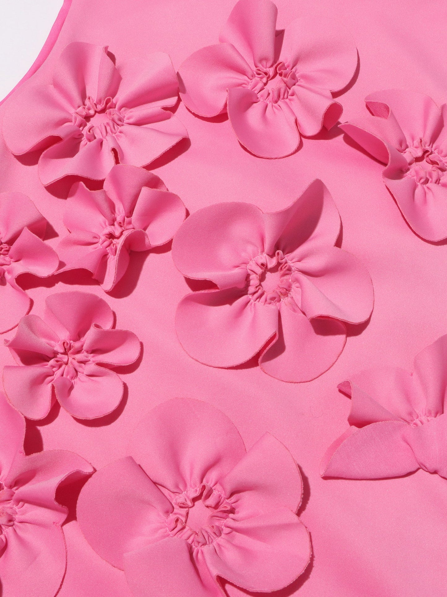 Glamorous Pink Maxi Dress with 3D Floral Appliqués - SISPELL