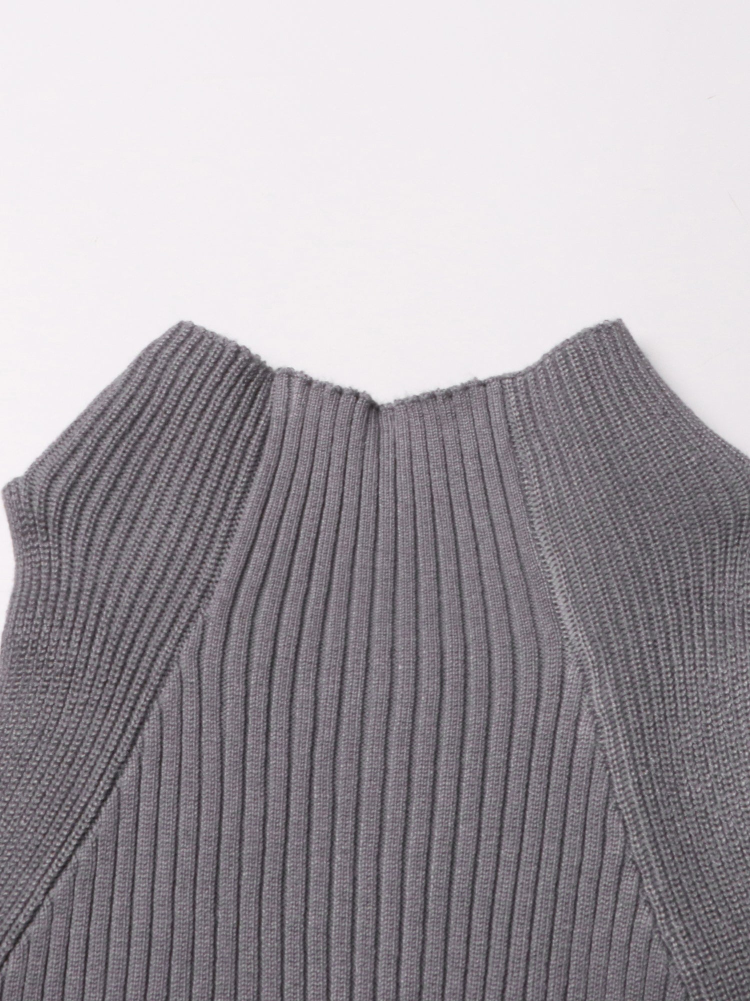 Gray Knit Cutout Knot Bodycon Mini Dress - SISPELL