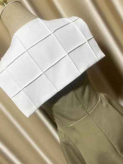 Hit Color Sleeveless Short Dress - SISPELL