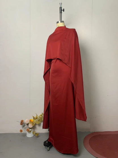 Elegant Solid Irregular Long Dress