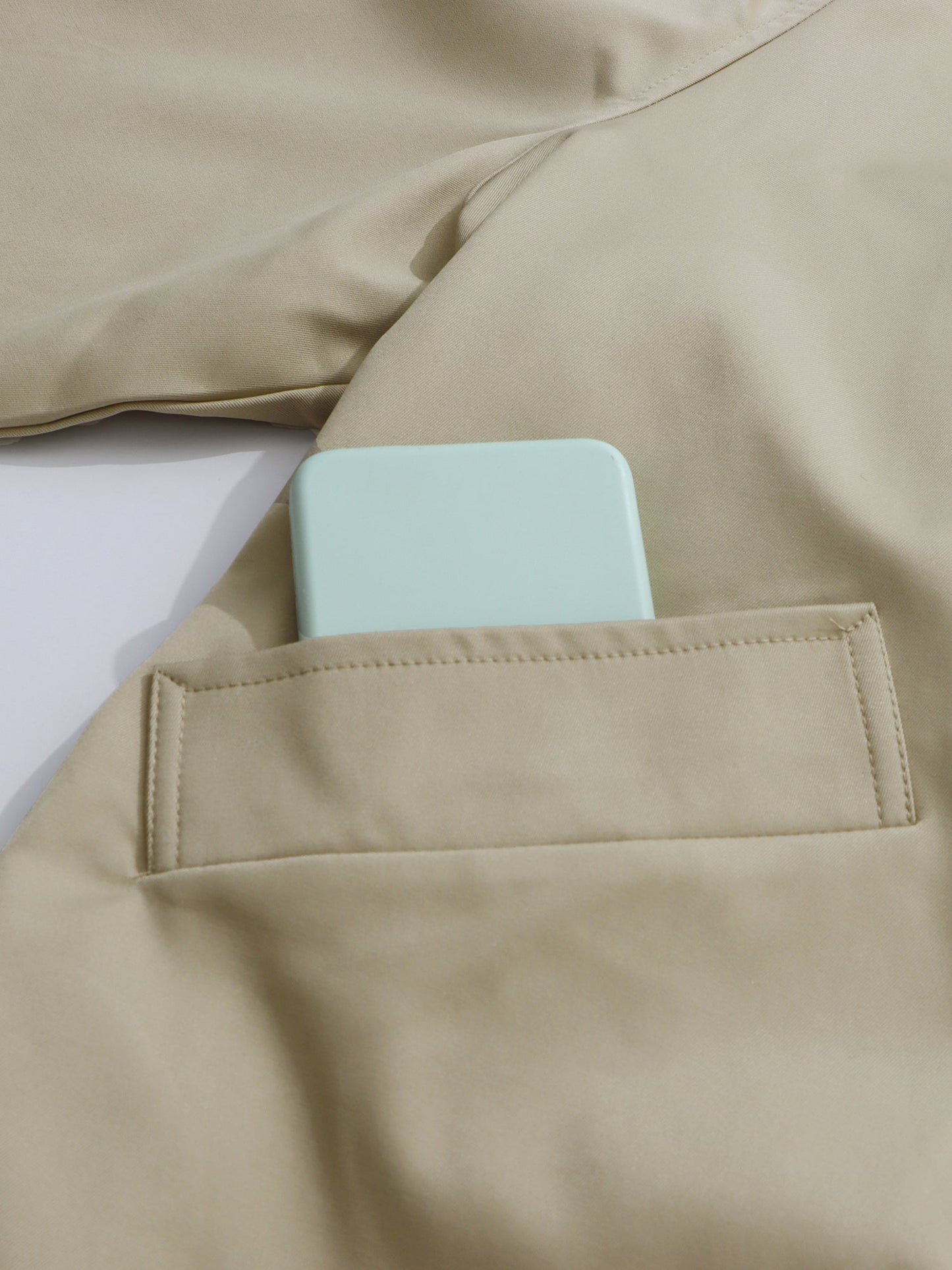 Khaki Asymmetric Long Trench Coat - SISPELL