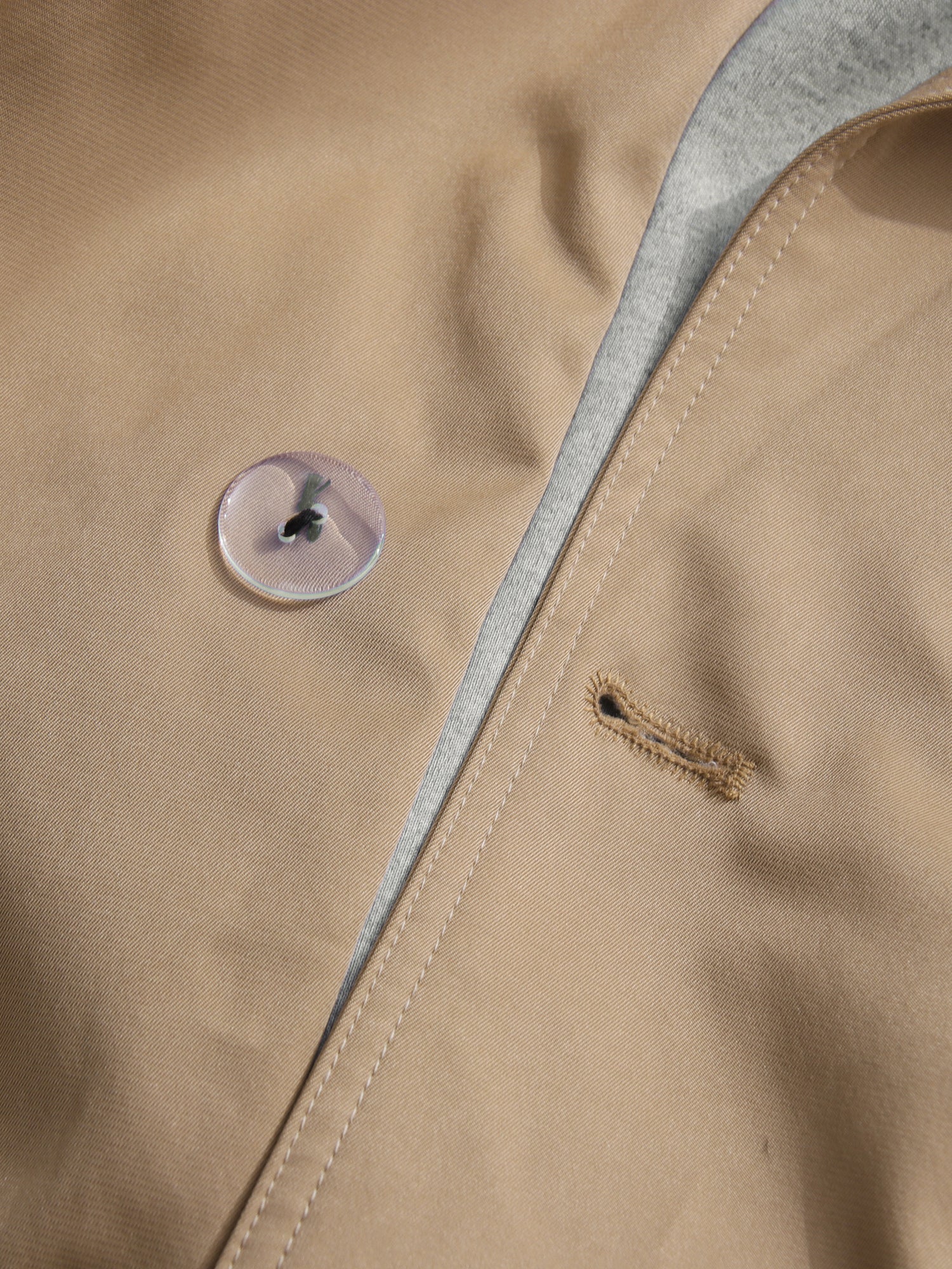 Khaki Hooded Double - Breasted Trench Coat - SISPELL