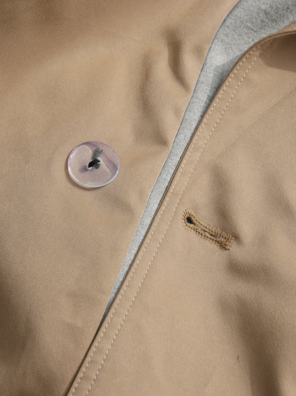 Khaki Hooded Double - Breasted Trench Coat - SISPELL