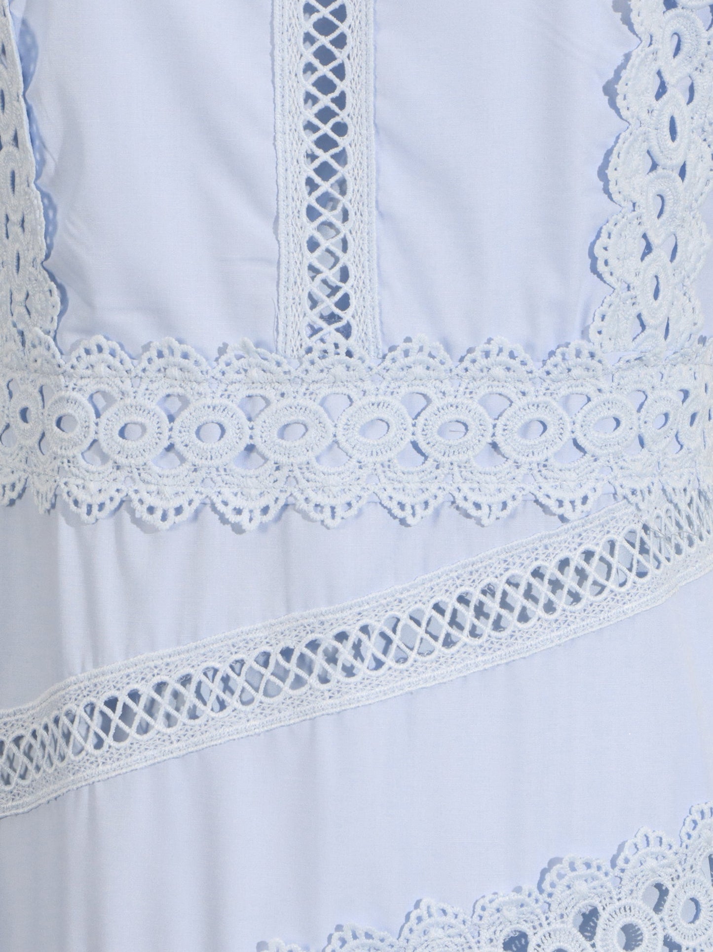 Light Blue Lace Sleeveless Midi Dress - SISPELL