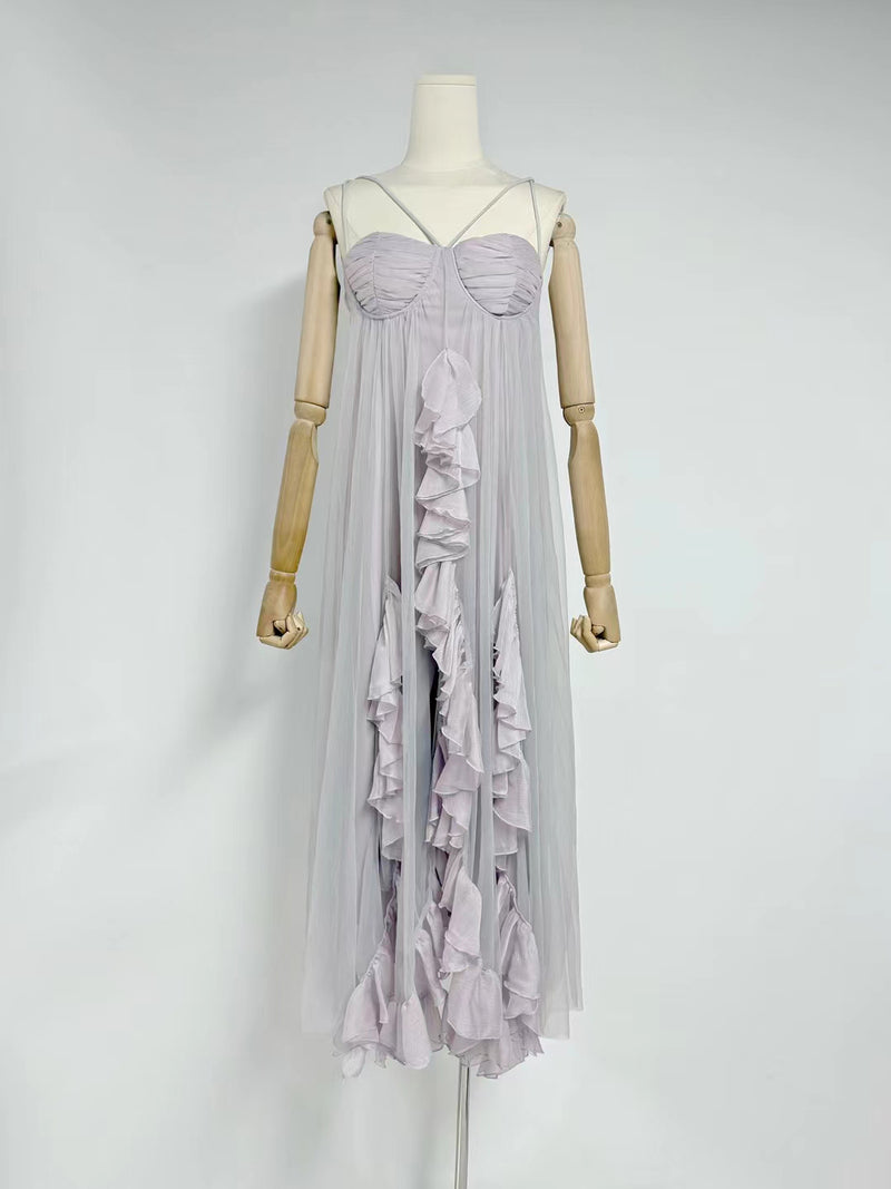 Solid Elegant Off Shoulder Long Dress