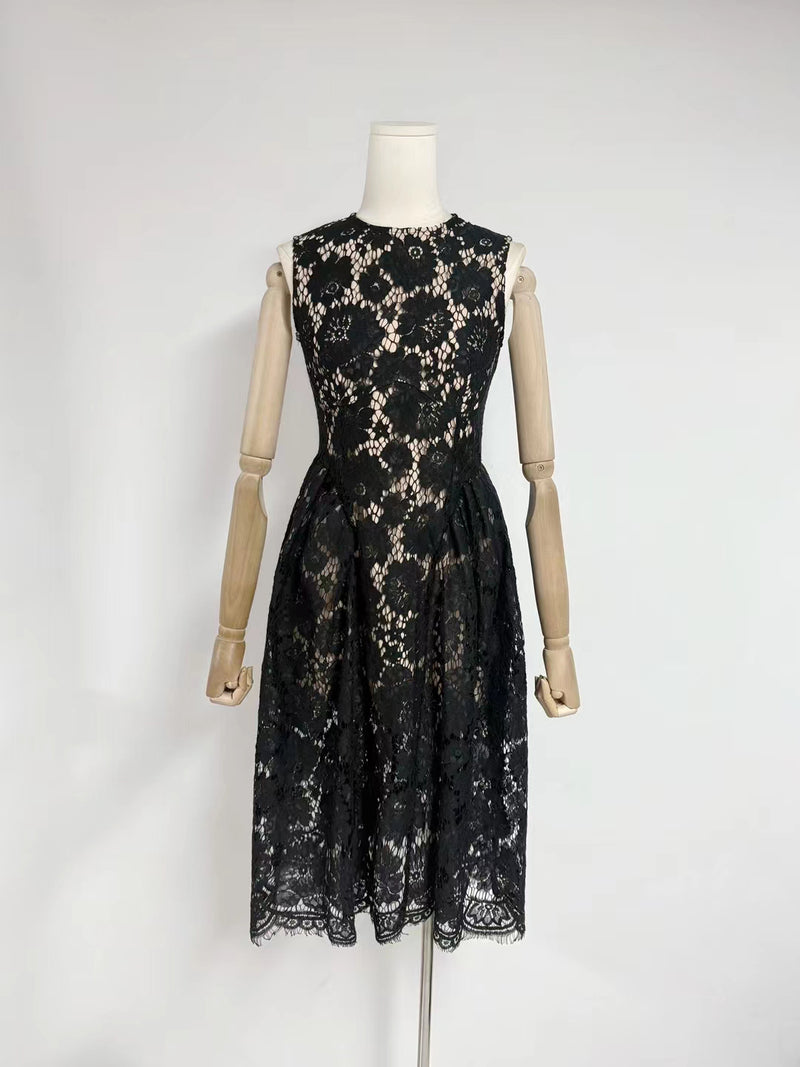 Temperament Sleeveless Midi Dress