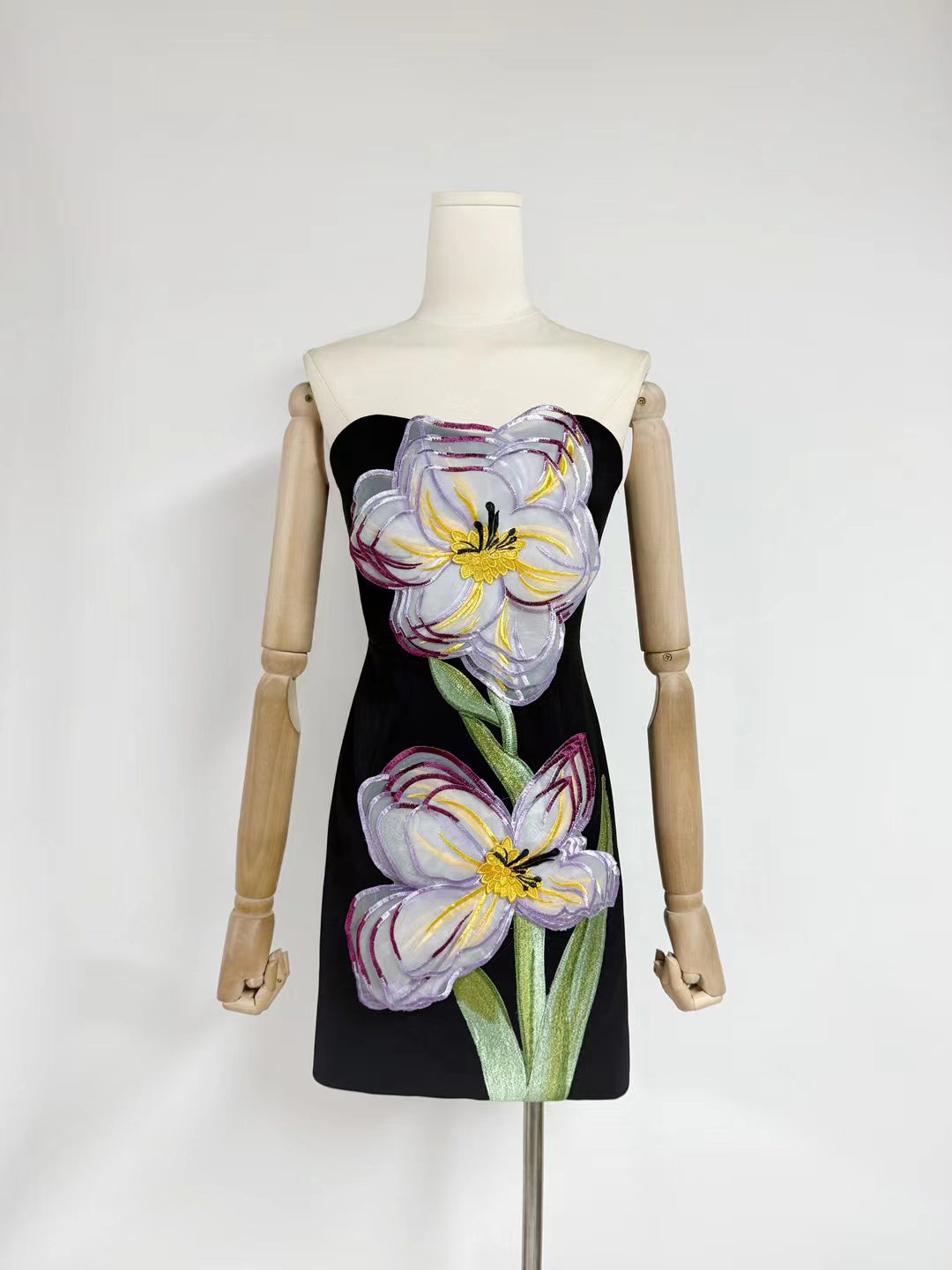 Off Shoulder Patchwork Short Dress