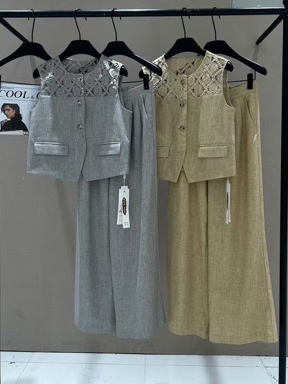 Elegant Sleeveless Two Piece Set
