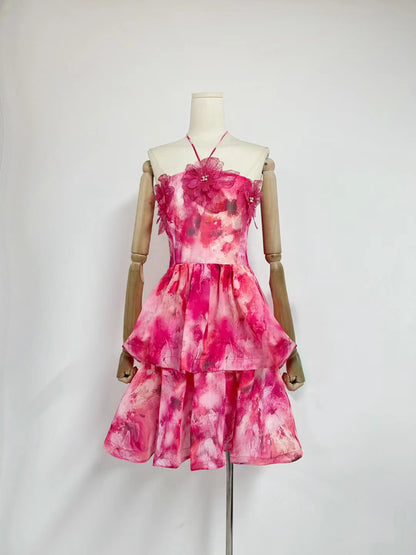 Off Shoulder Ruffles Short Dress