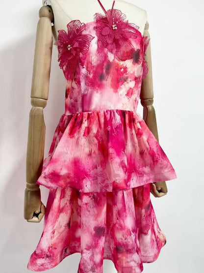 Off Shoulder Ruffles Short Dress