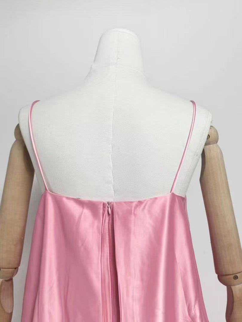 Patchwork Flower Starp Short Dress