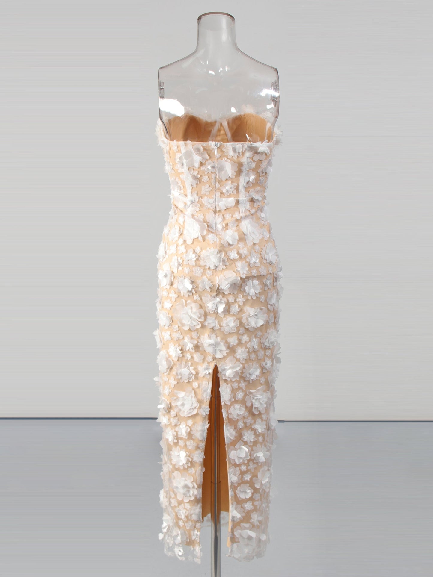 Off Shoulder Patchwork Flower Long Dress - SISPELL