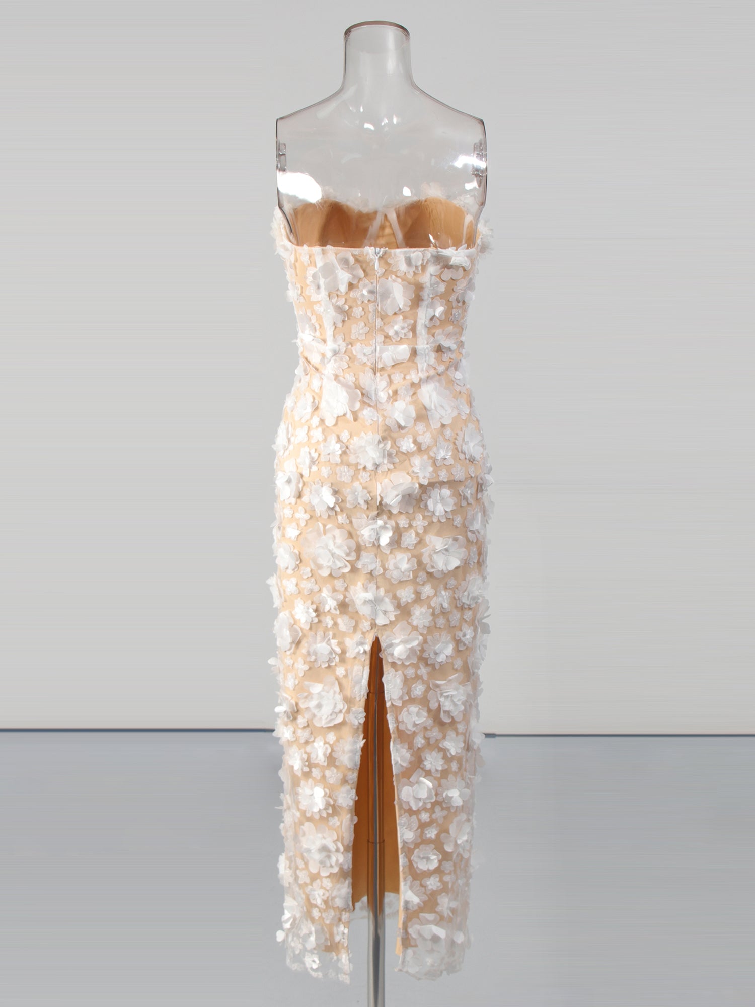 Off Shoulder Patchwork Flower Long Dress - SISPELL