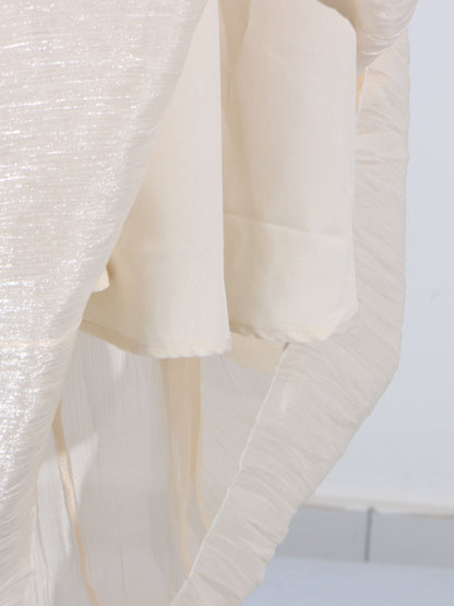 Off Shoulder Pleated Long Dress - SISPELL