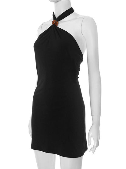 Off Shoulder Solid Short Dress - SISPELL