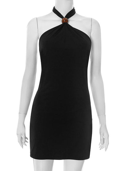 Off Shoulder Solid Short Dress - SISPELL