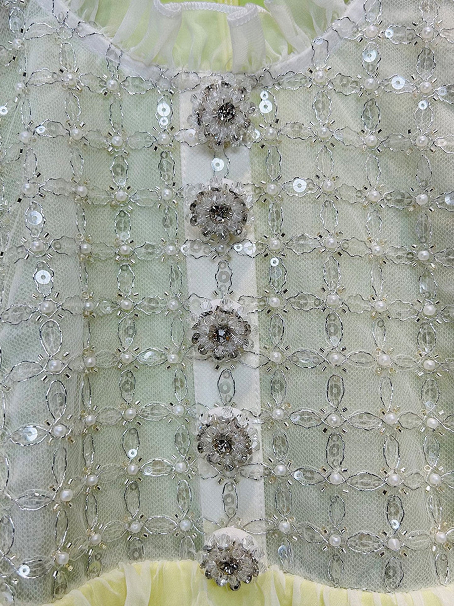 Patchwork Mesh Sequins Solid Short Dress - SISPELL