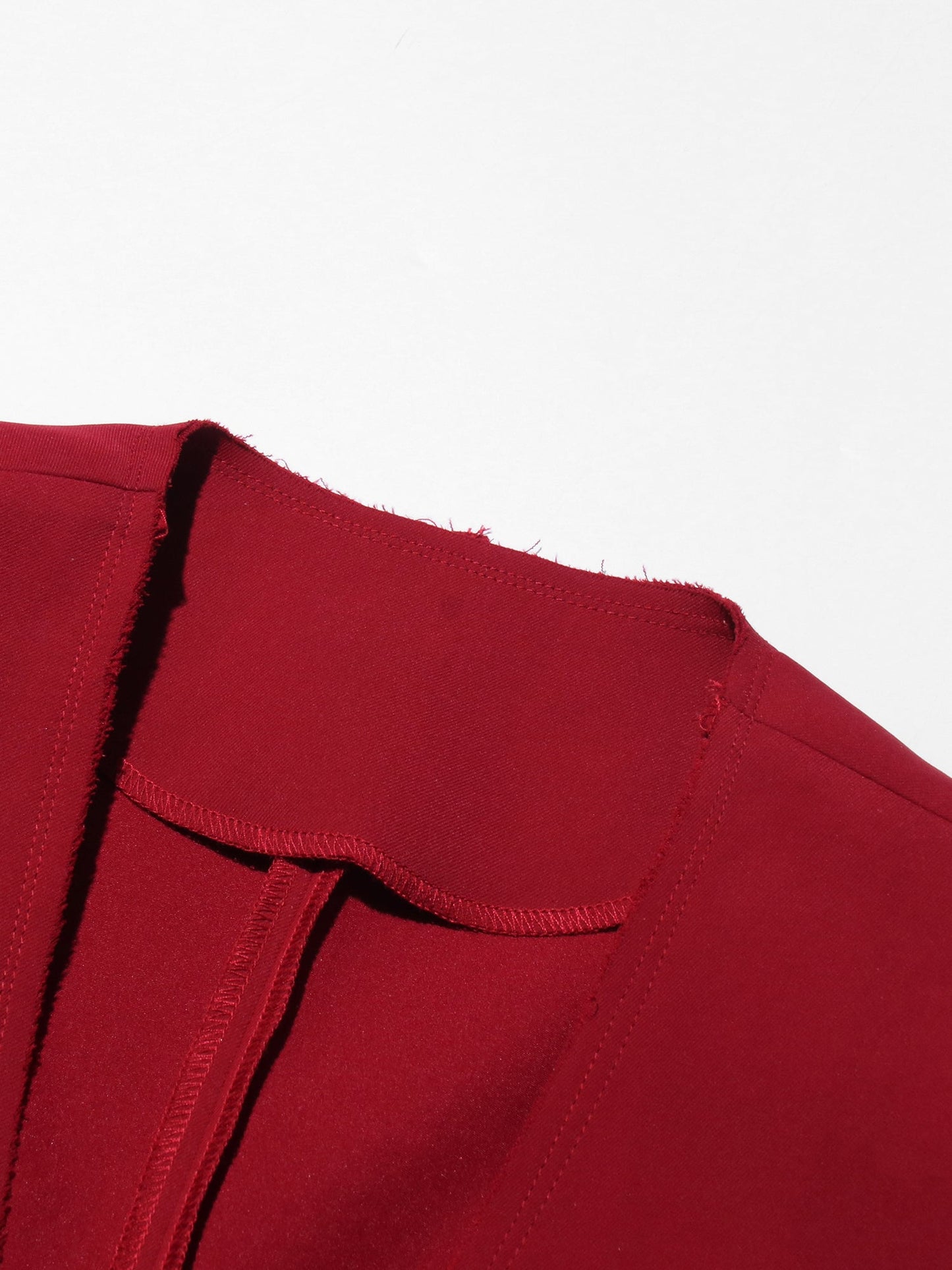 Red Cape - Style Long Jacket with Dramatic Design - SISPELL