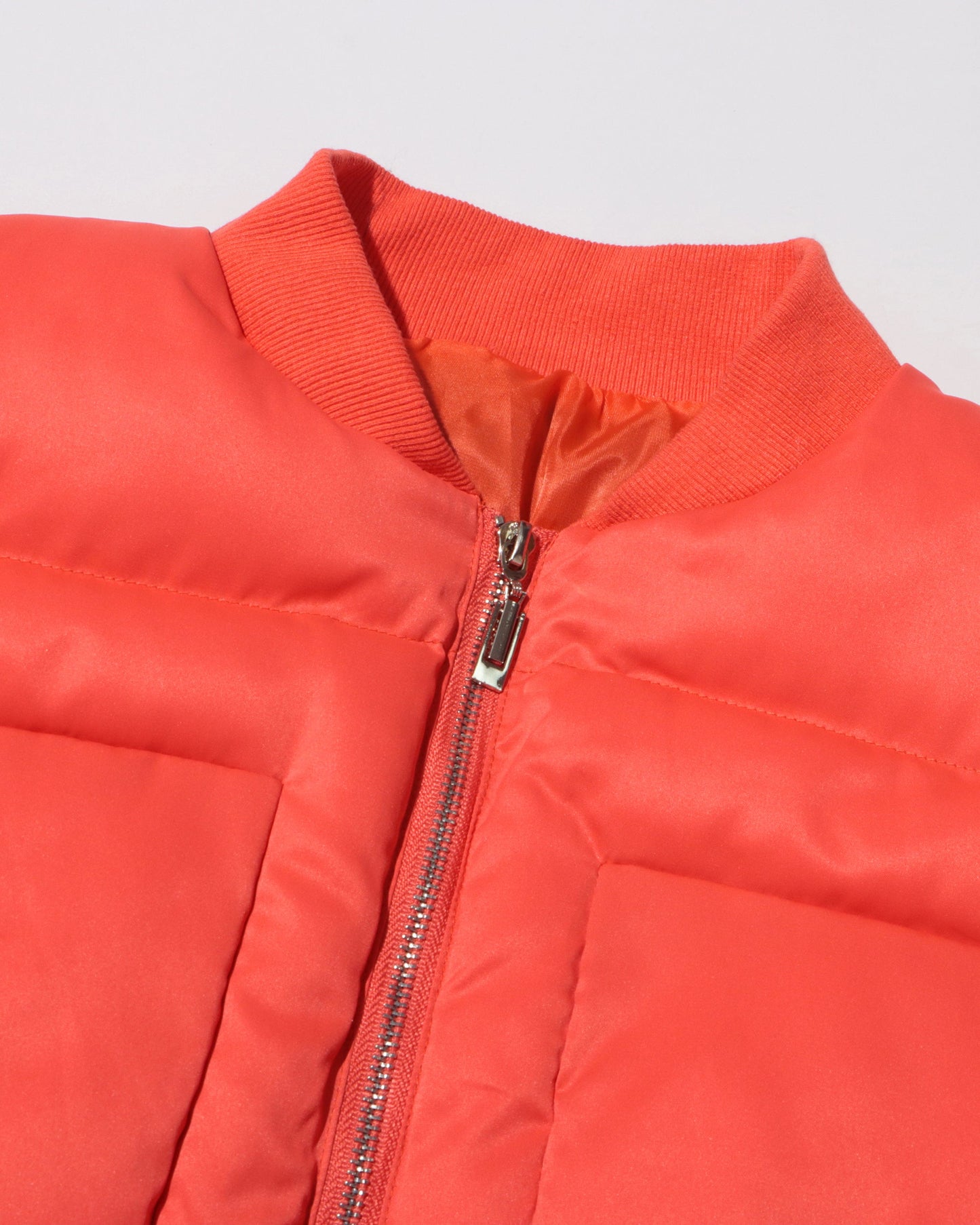 Red Puffy - Sleeve Cropped Puffer Jacket - SISPELL