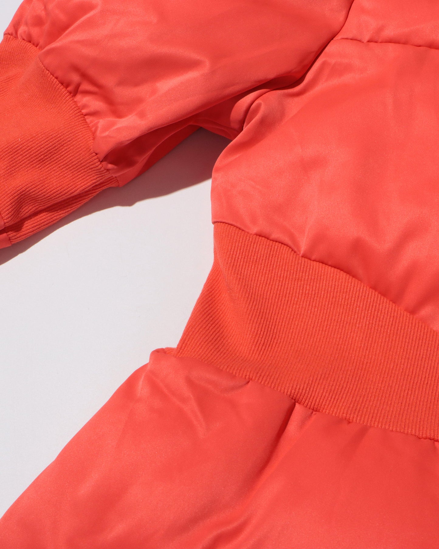 Red Puffy - Sleeve Cropped Puffer Jacket - SISPELL