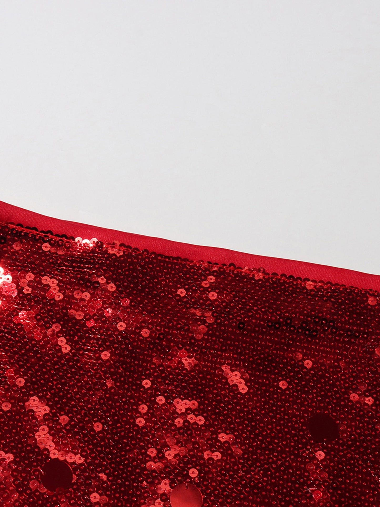 Red Sequin Maxi Skirt with Glitter - SISPELL