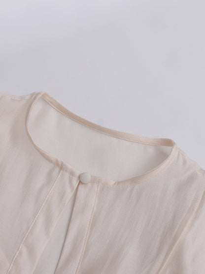 Romantic Apricot Ruffled Tiered Mini Dress with Belt - SISPELL