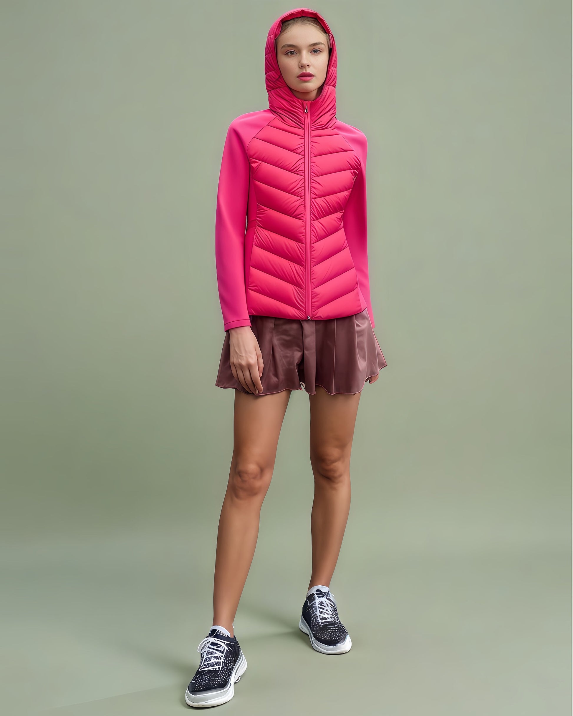 Rose Lightweight Down Jacket with Hood - SISPELL