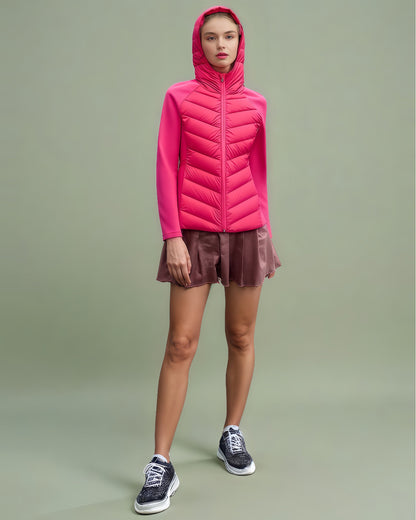 Rose Lightweight Down Jacket with Hood - SISPELL