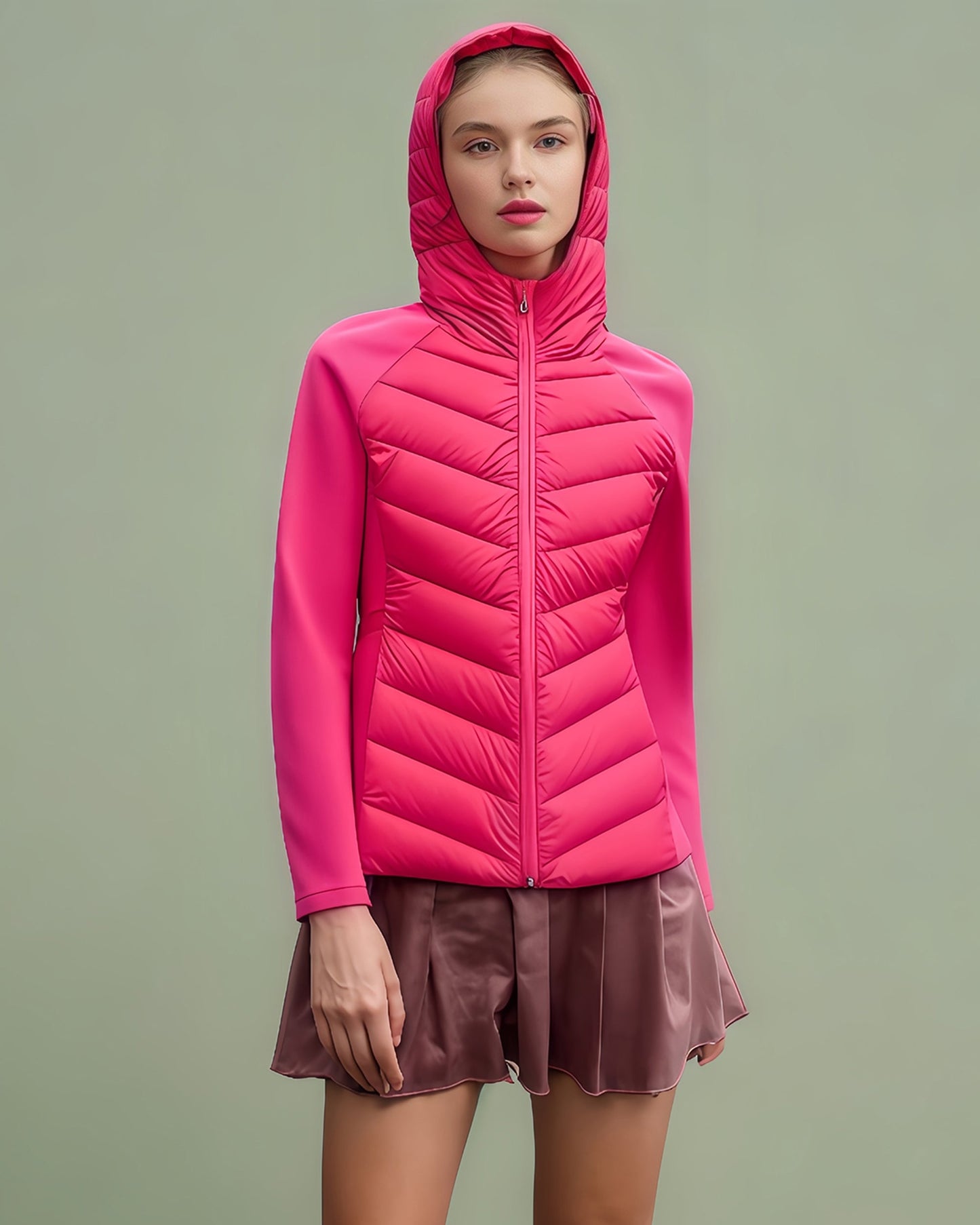 Rose Lightweight Down Jacket with Hood - SISPELL