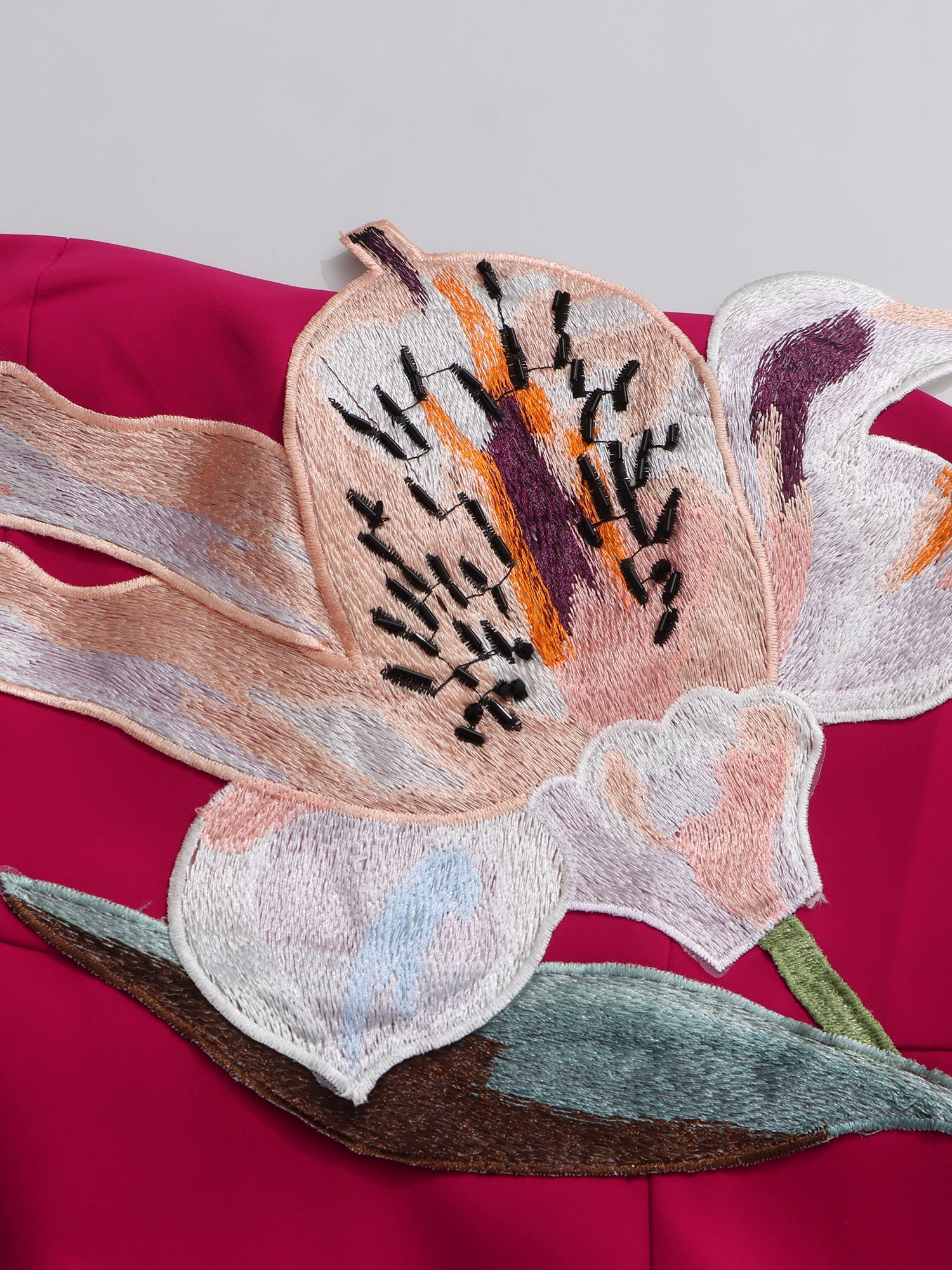 Rose Strapless Mini Dress with Floral Embroidery - SISPELL