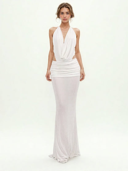 Sexy Off Shoulder Backless Long Dress - SISPELL