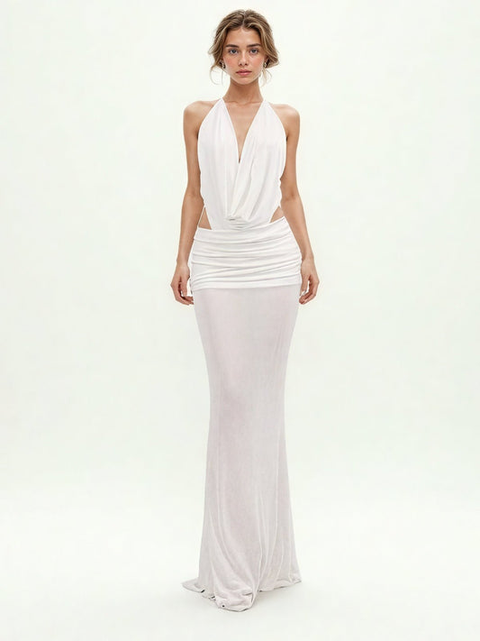 Sexy Off Shoulder Backless Long Dress - SISPELL