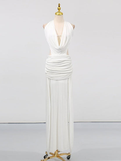 Sexy Off Shoulder Backless Long Dress - SISPELL