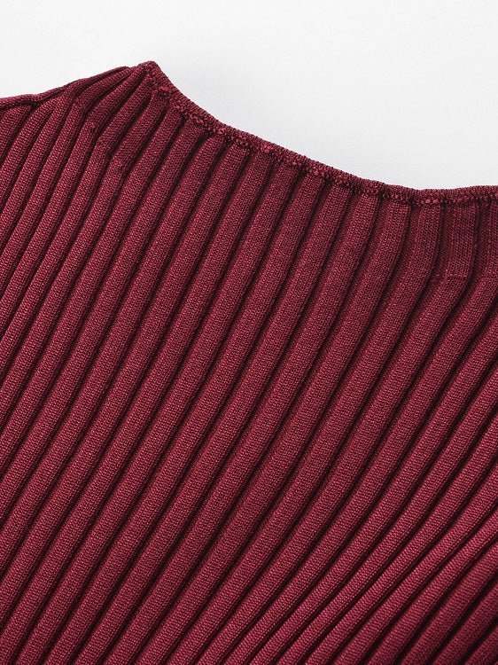 Side Split Hollow Out Midi Dress - SISPELL