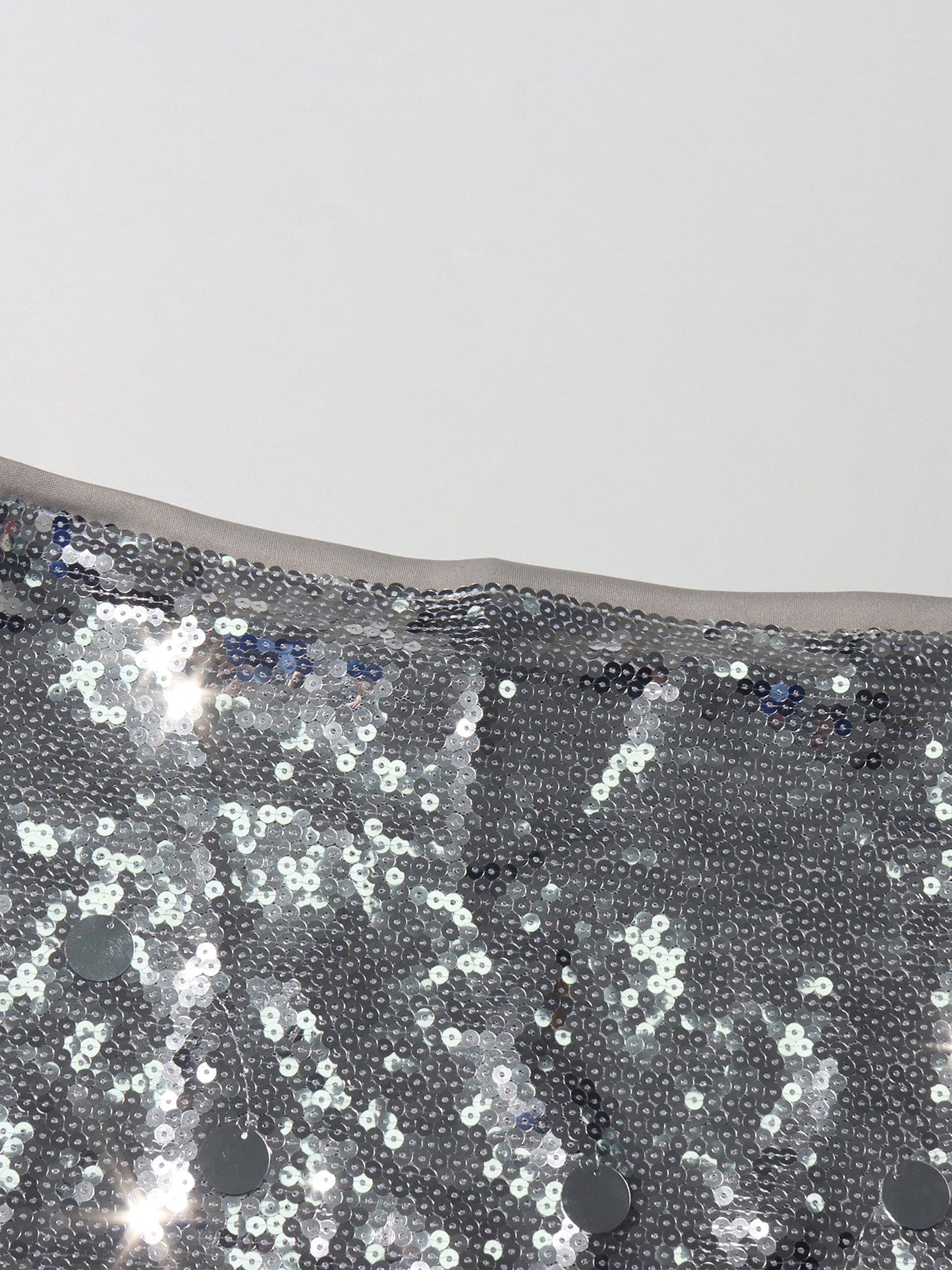 Silver Sequin Maxi Skirt with Glitter - SISPELL