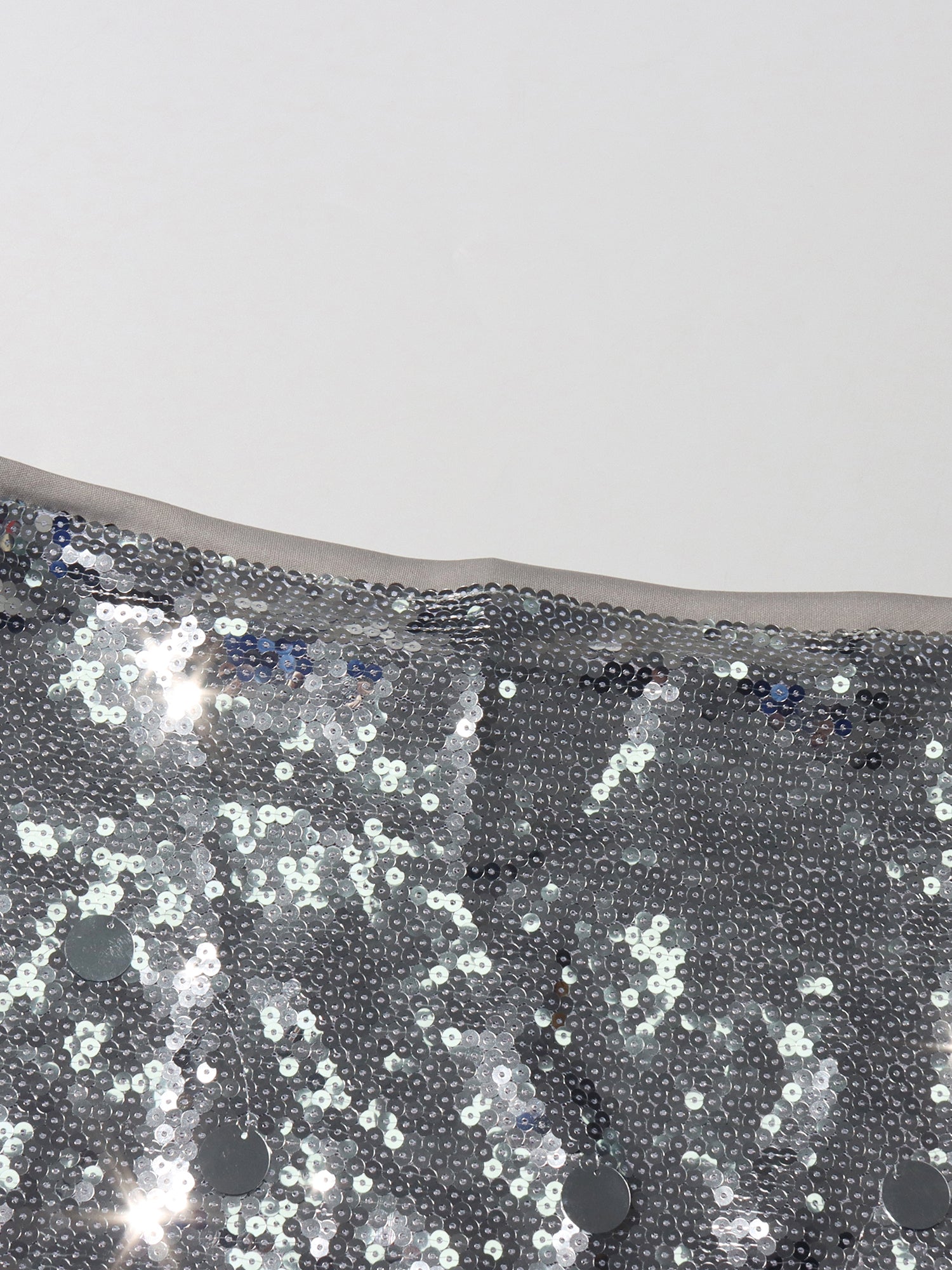 Silver Sequin Maxi Skirt with Glitter - SISPELL