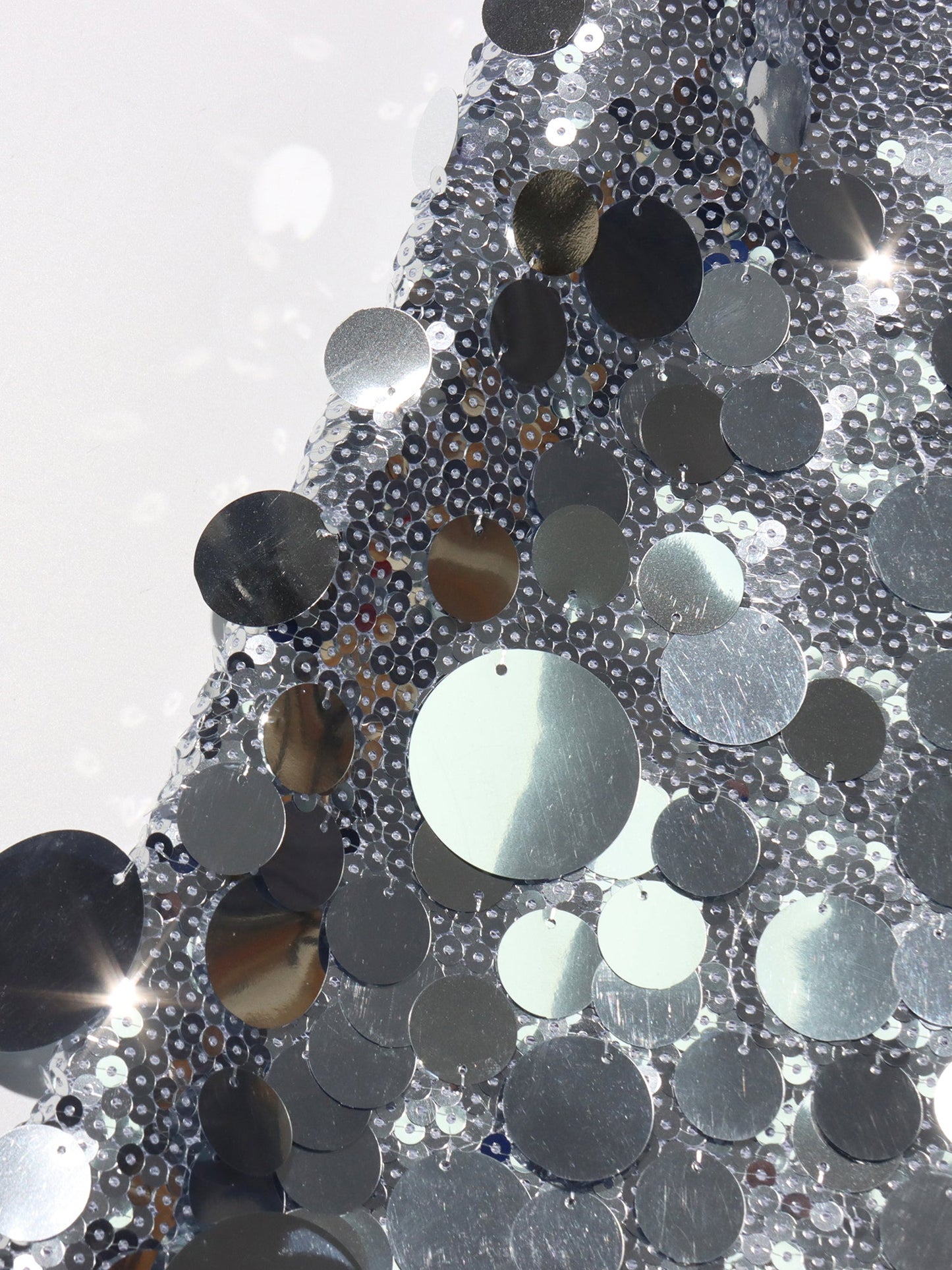 Silver Sequin Maxi Skirt with Glitter - SISPELL