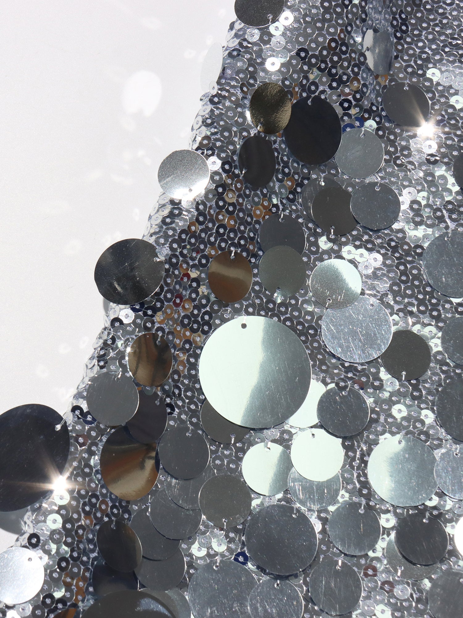 Silver Sequin Maxi Skirt with Glitter - SISPELL