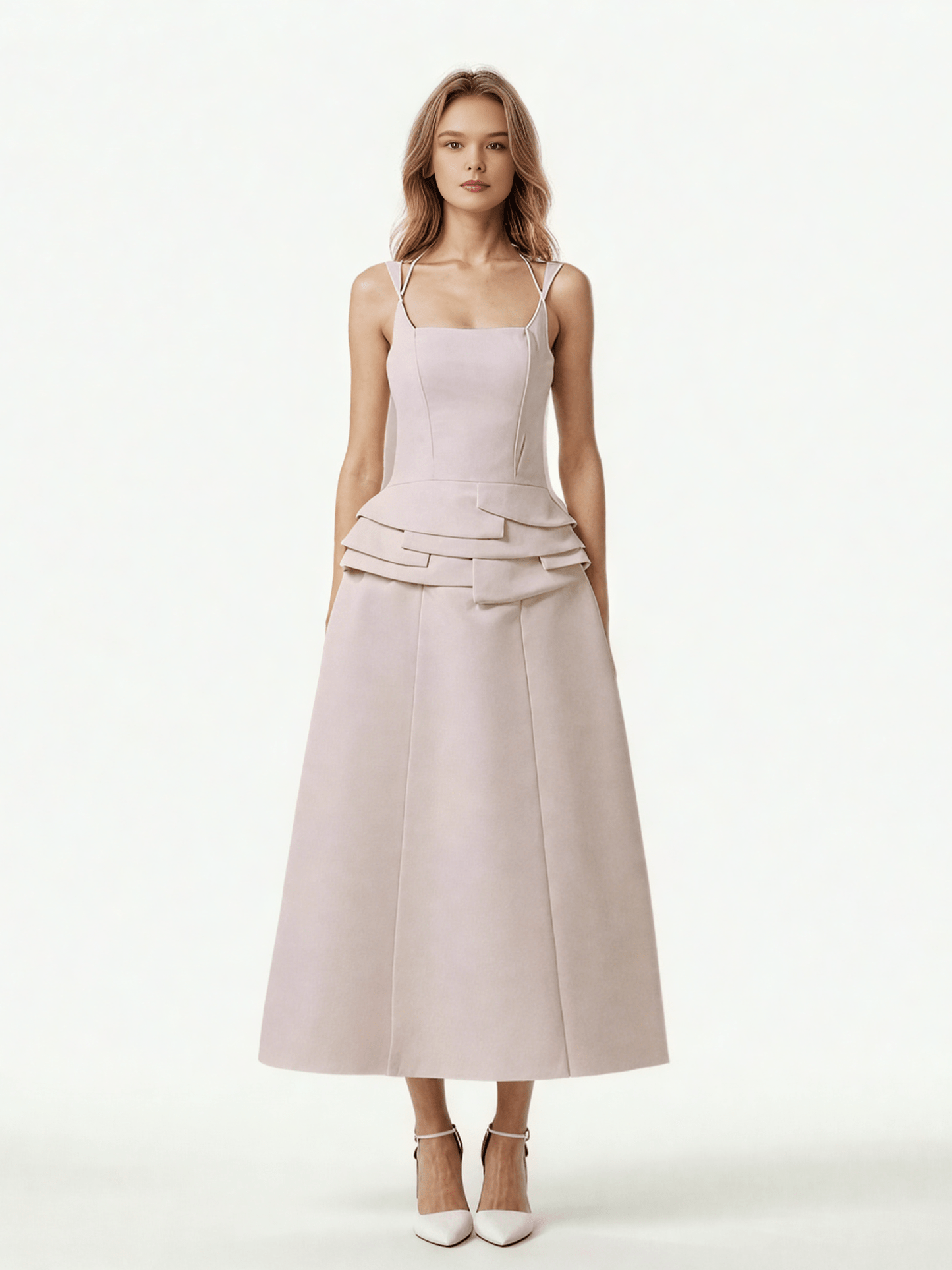 Solid Elegant Sleeveless Long Dress - SISPELL