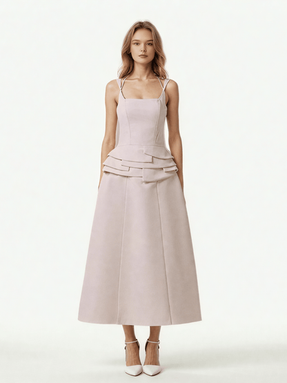 Solid Elegant Sleeveless Long Dress - SISPELL