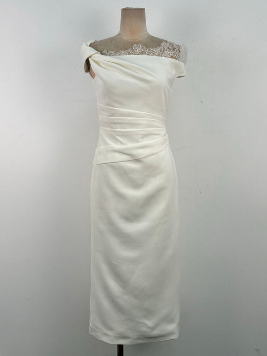 Solid Lace Off Shoulder Long Dress - SISPELL