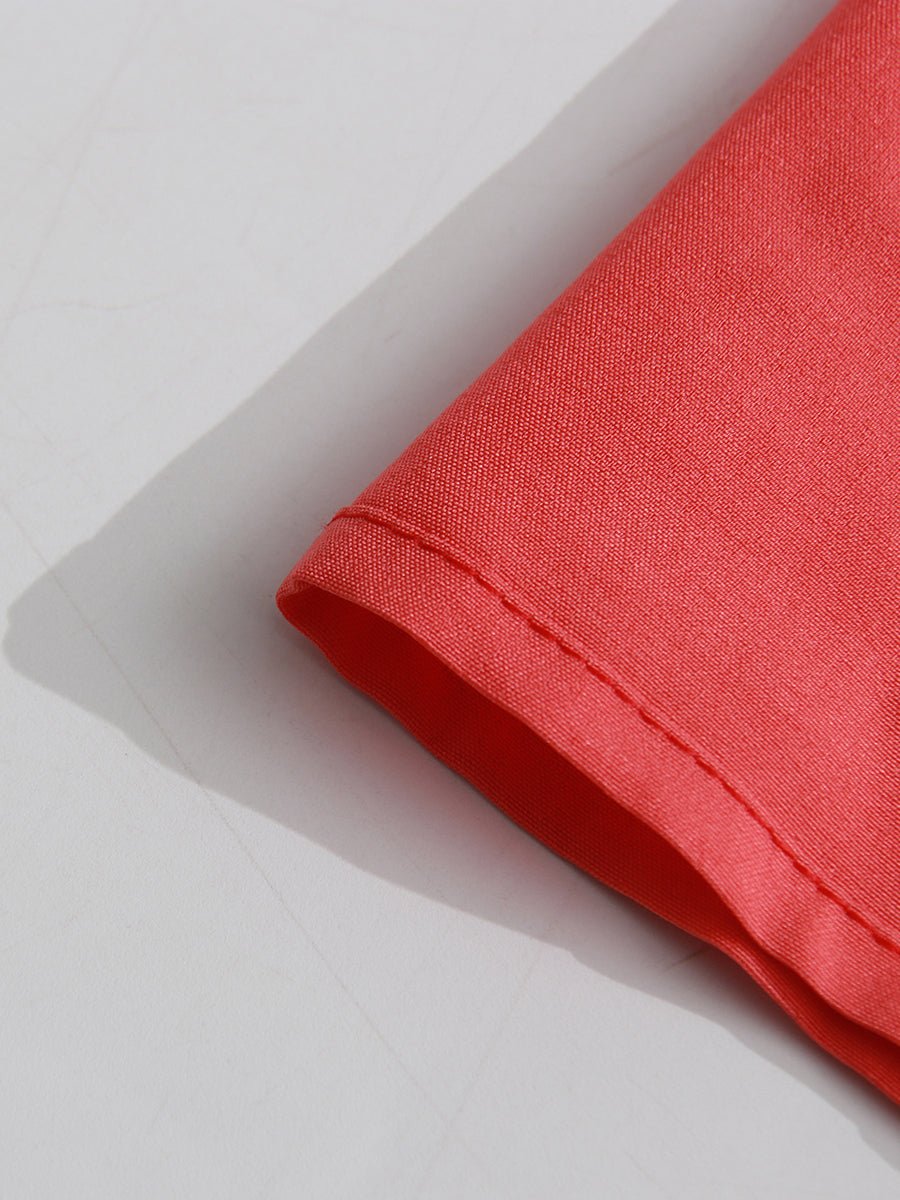 Solid Patchwork Ruffles Long Dress - SISPELL