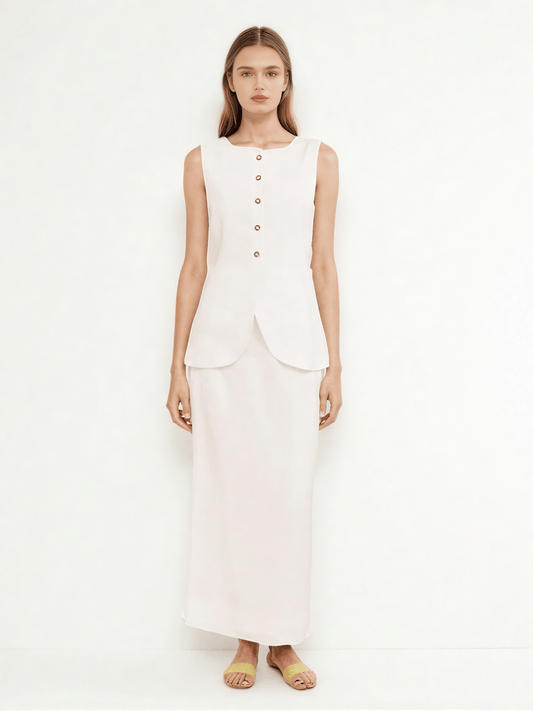 Solid Sleeveless Two Piece Set - SISPELL