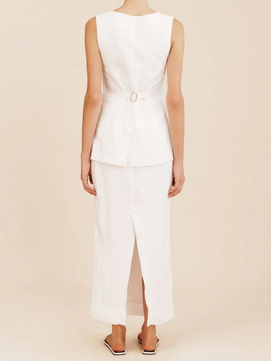 Solid Sleeveless Two Piece Set - SISPELL