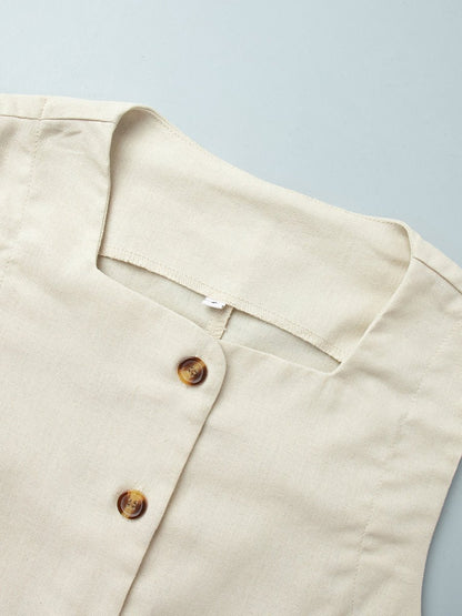 Solid Sleeveless Two Piece Set - SISPELL