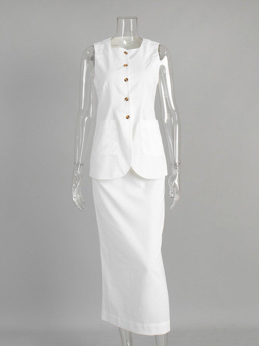 Solid Sleeveless Two Piece Set - SISPELL